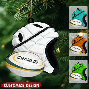 Personalized Rugby Christmas Ornament - Gift For Rugby Love