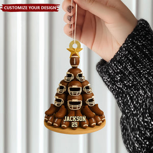 Personalized American Football Christmas Ornament, Unique Gift For Football Lovers
