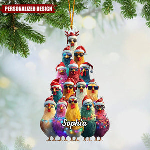 Personalized Chicken Farm Acrylic Ornament-Gift for Farmer
