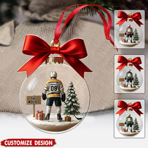 Hockey Team - Personalized Hockey Transparent Ornament