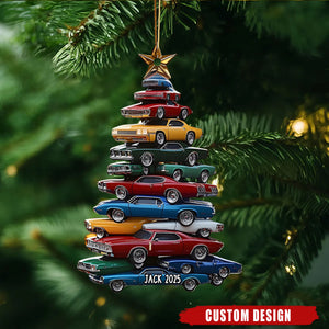 Personalized Car Stack Christmas Ornament - Gift For Car Lover