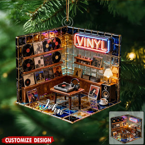 Personalized Record Store Ornament