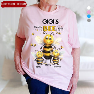 Personalized T-shirts With Grandmas And Mom- Reasons To Be Happy And Kids Names