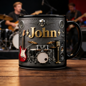 Personalized Rock Music Mug with Name