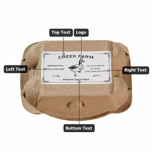 Personalized Sheet Fresh Chicken Duck Quail Egg Carton Labels Stickers - Gift for Farm Owners