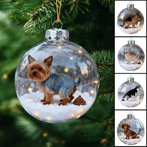 Funny Dog Poop Christmas Ornament Set