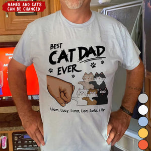 Certified Best Cat Dad Personalized Shirt, Funny Father's Day Gift For Cat Dad