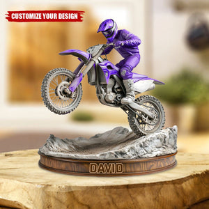 Ride Or Die - Personalized Dirt Bike Custom Shaped Acrylic Plaque
