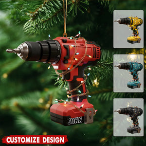 Personalized Drill Ornament - Gift For Handyman, Workshop, DIY Lovers