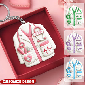 Celebrate Your Favorite Healthcare Hero - Personalized Acrylic Keychain - Gift For Doctors and Nurses