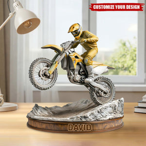 Ride Or Die - Personalized Dirt Bike Custom Shaped Acrylic Plaque