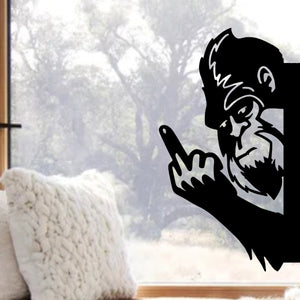 Peek-a-Boo Flipping Off Bigfoot Finger Decor Decal – Flipping the Bird Edition - Bigfoot Says Your