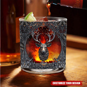 Love Hunting And Whiskey - Personalized Hunting Whiskey Glass