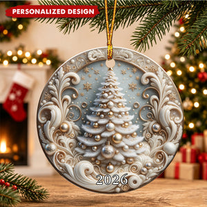 Personalized Christmas Tree Ornament, Festive Keepsake Gift