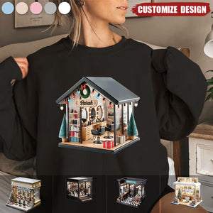 Personalized Hair Salon Sweatshirt - Gift For Hairdresser