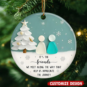 Personalized Ceramic Friendship Christmas Ornament