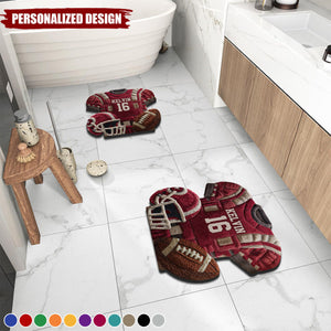 Love Football-Personalized Football Doormat/Rug