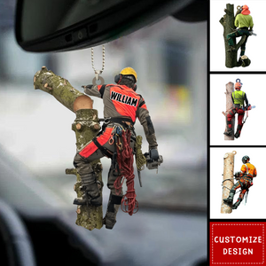 Personalized Arborist Car Hanging Ornament