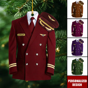 Personalized Pilot Uniform Ornament-Gift For pilot