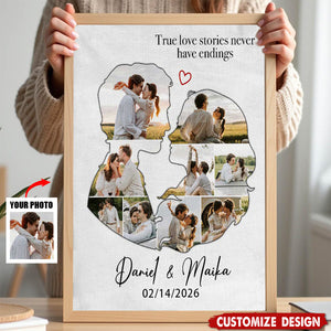 Personalized Couples Canvas Poster - Gift For Husband Wife, Couples
