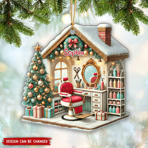 Personalized Hair Salon Ornament, Gift For Hairdresser-New Release