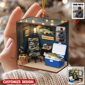 Personalized Fishing Shack Christmas Ornament - Gift For Fishing Lovers