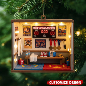 Personalized Wrestling Christmas Ornament - Gift For Wrestler, Wrestling Players Keepsake