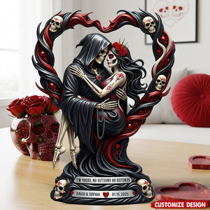 Personalized Love To Death Acrylic Plaque - Gift for Couple