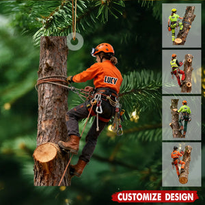 New Release - Personalized Female/Male Arborist Christmas Ornament - Gift For Arborist