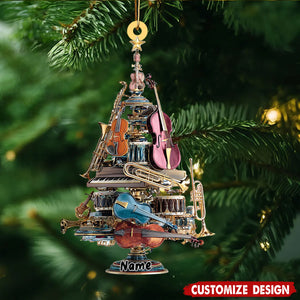 Personalized Musical Instrument Christmas Ornament - Gift For Music Lover