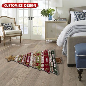 Merry Christmas - Personalized Family Non-Slip Tufted Rug