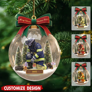 Personalized Gifts For Firefighter Christmas Ornament