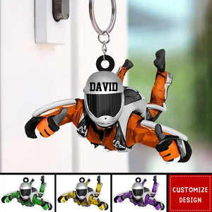 Personalized Skydiving Keychain, Gift For Skydiving Lovers - New Release