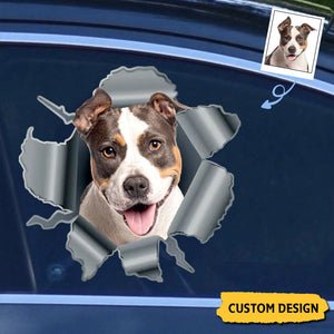 Personalized Peeking Pets Decal - Gift For Pet Lovers