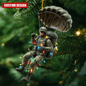 Military Parachutist - Personalized Veteran Ornament