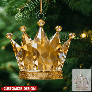 Personalized Crystal Crown Ornament