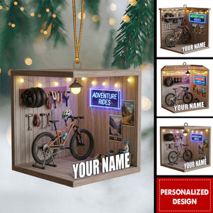 Personalized Mountain Bike Christmas Ornament Gift For Cyclists