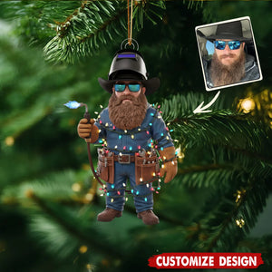 Personalized Funny Welder Photo Ornament-Gift For Welder