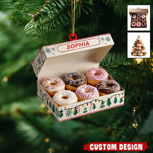 Personalized Donut Christmas Tree Ornament