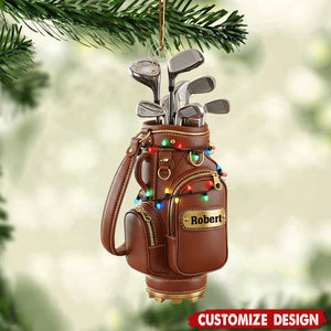 Merry Christmas - Personalized Golf Bag Ornament