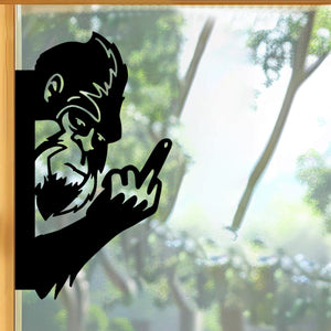Peek-a-Boo Flipping Off Bigfoot Finger Decor Decal – Flipping the Bird Edition - Bigfoot Says Your