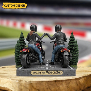 You Are My Ride Or Die - Personalized Biker Shaped Acrylic Plaque