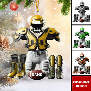 American Football Christmas Personalized Acrylic Ornament