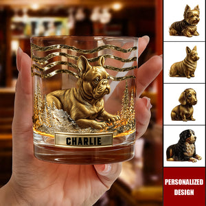 Personalized Dog Whiskey Glass, Gift For Dog Lovers