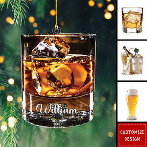 2024 New Release - Personalized Alcohol Drink Christmas Ornament