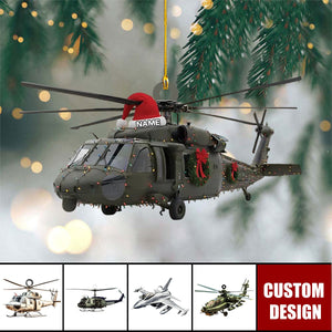 Personalized Military Helicopter Christmas Ornament – Gift For Army