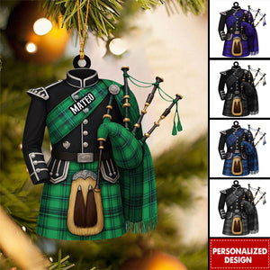 Personalized Bagpipe Christmas Ornament