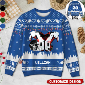 Personalized American Football Ugly Sweatshirt