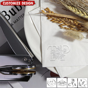 Personalized Monogram Embosser Stamp - wedding,Napkin,Envelope,Invitation embosser