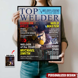 Personalized Welder Magazine Poster-Gift for Welders